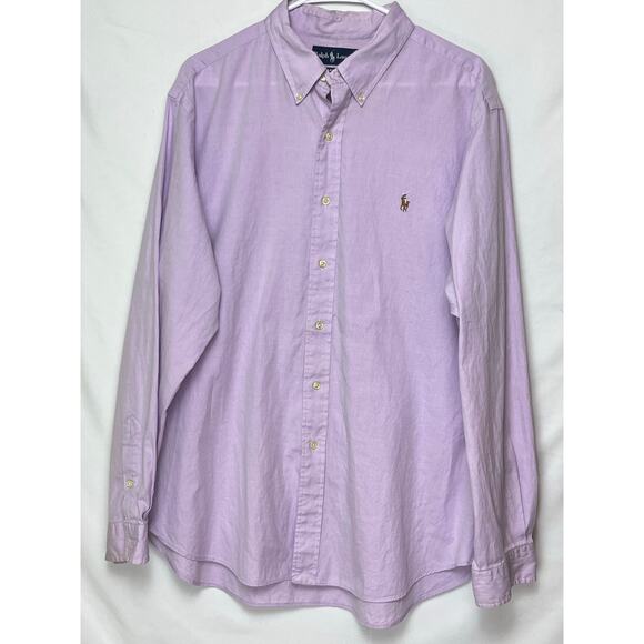 Ralph Lauren Men’s XXL Pink Button Front Long Sleeve Classic Fit Dress Shirt - Picture 1 of 8